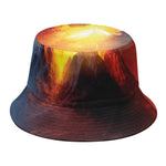 Volcano Eruption Print Bucket Hat