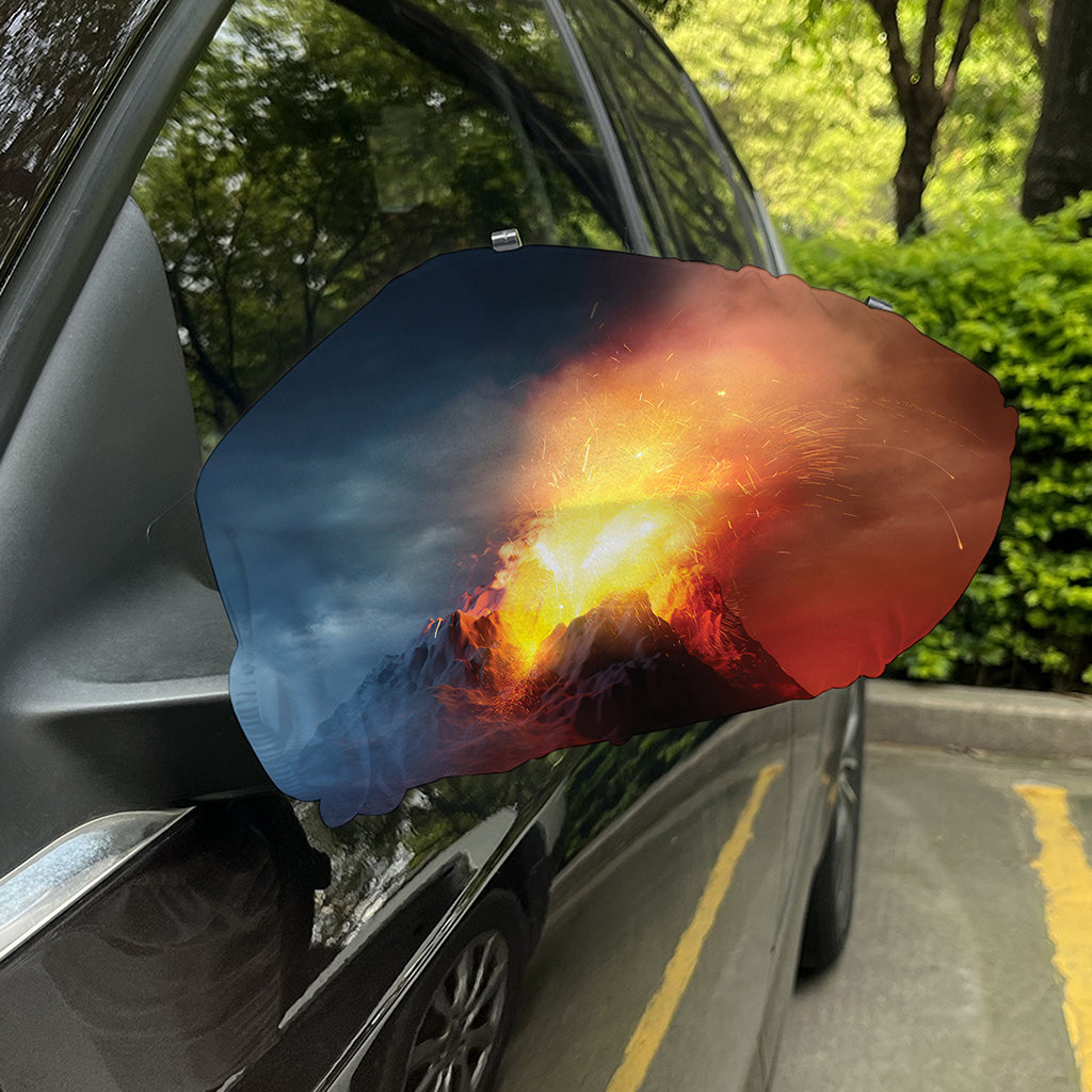 Volcano Eruption Print Car Side Mirror Covers