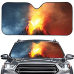 Volcano Eruption Print Car Windshield Sun Shade