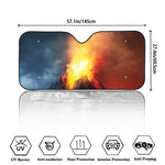 Volcano Eruption Print Car Windshield Sun Shade