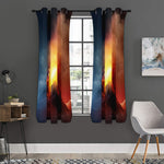Volcano Eruption Print Curtain