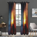 Volcano Eruption Print Curtain