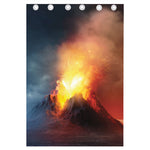 Volcano Eruption Print Curtain