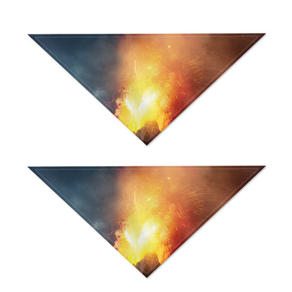 Volcano Eruption Print Dog Bandana