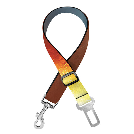 Volcano Eruption Print Dog Seat Belt