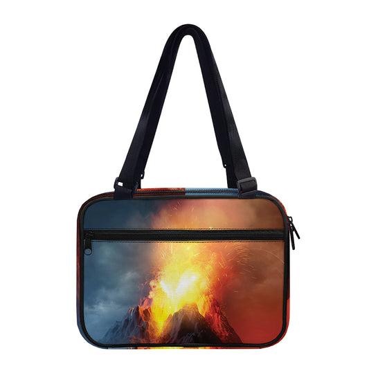 Volcano Eruption Print Double Strap Bible Bag