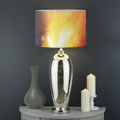 Volcano Eruption Print Drum Lamp Shade