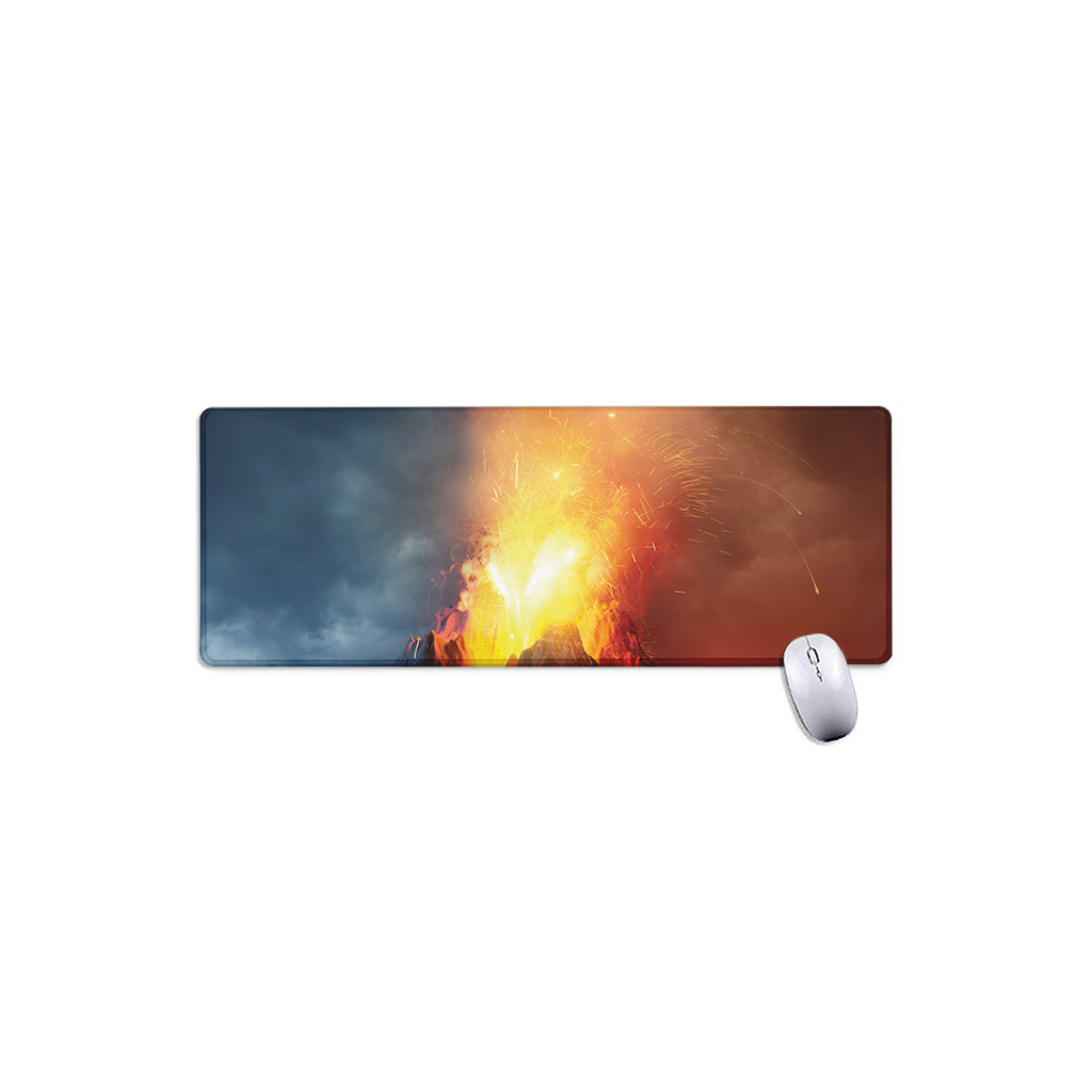 Volcano Eruption Print Extended Mouse Pad