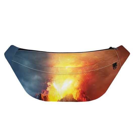 Volcano Eruption Print Fanny Pack