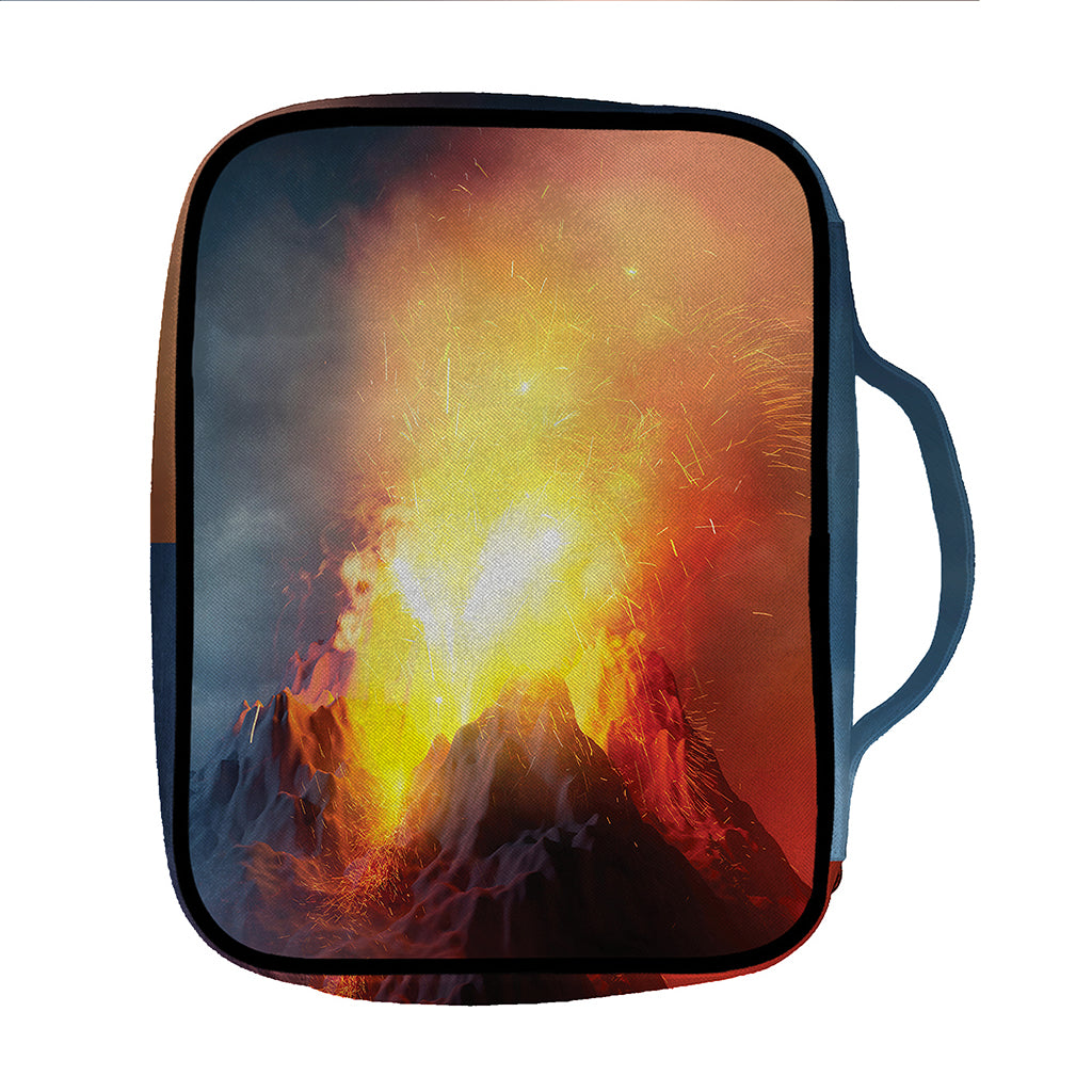 Volcano Eruption Print Front Pocket Bible Bag