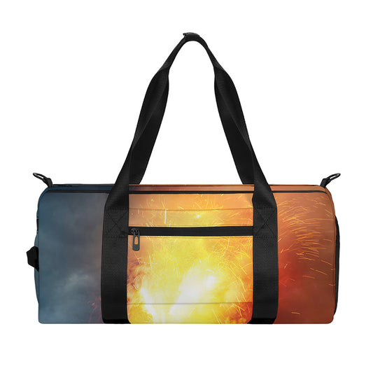 Volcano Eruption Print Gym Bag