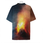 Volcano Eruption Print Hawaiian Shirt