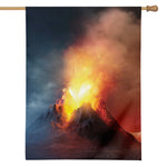 Volcano Eruption Print House Flag