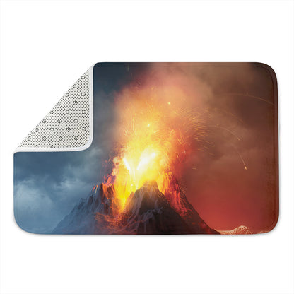 Volcano Eruption Print Indoor Door Mat