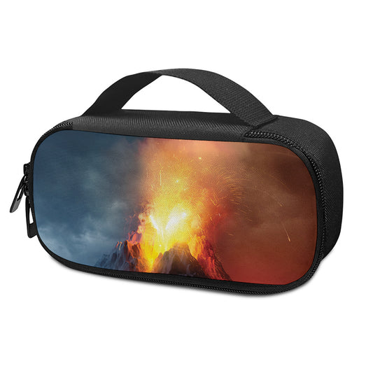 Volcano Eruption Print Insulin Cooler Travel Case