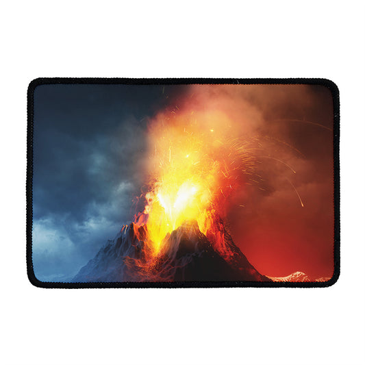 Volcano Eruption Print Kitchen Mat