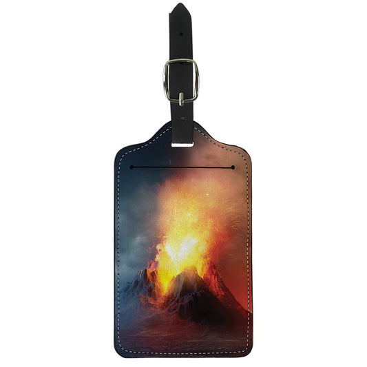 Volcano Eruption Print Luggage Tag