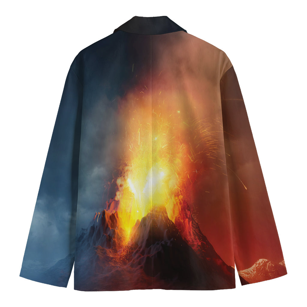 Volcano Eruption Print Men's Blazer