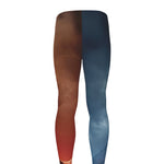 Volcano Eruption Print Men's leggings