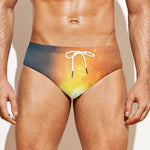 Volcano Eruption Print Men's Swim Briefs
