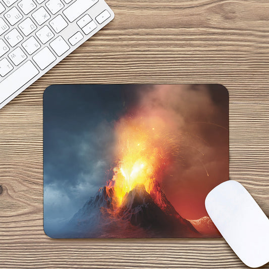 Volcano Eruption Print Mouse Pad