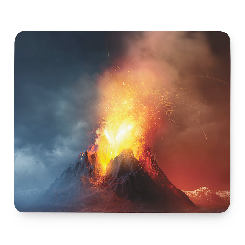 Volcano Eruption Print Mouse Pad