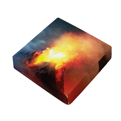 Volcano Eruption Print Outdoor Seat Cushion Cover