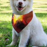 Volcano Eruption Print Over The Collar Dog Bandana