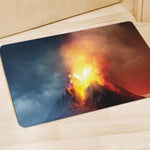 Volcano Eruption Print Polyester Doormat