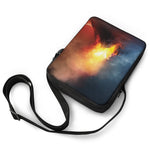 Volcano Eruption Print Rectangular Crossbody Bag