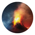 Volcano Eruption Print Round Blanket
