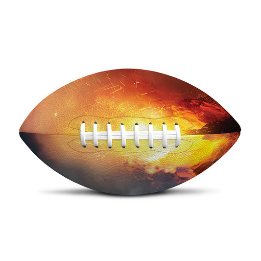 Volcano Eruption Print Rugby Ball