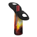 Volcano Eruption Print Single Neoprene Wine Tote