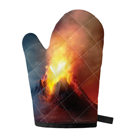 Volcano Eruption Print Single Oven Mitt