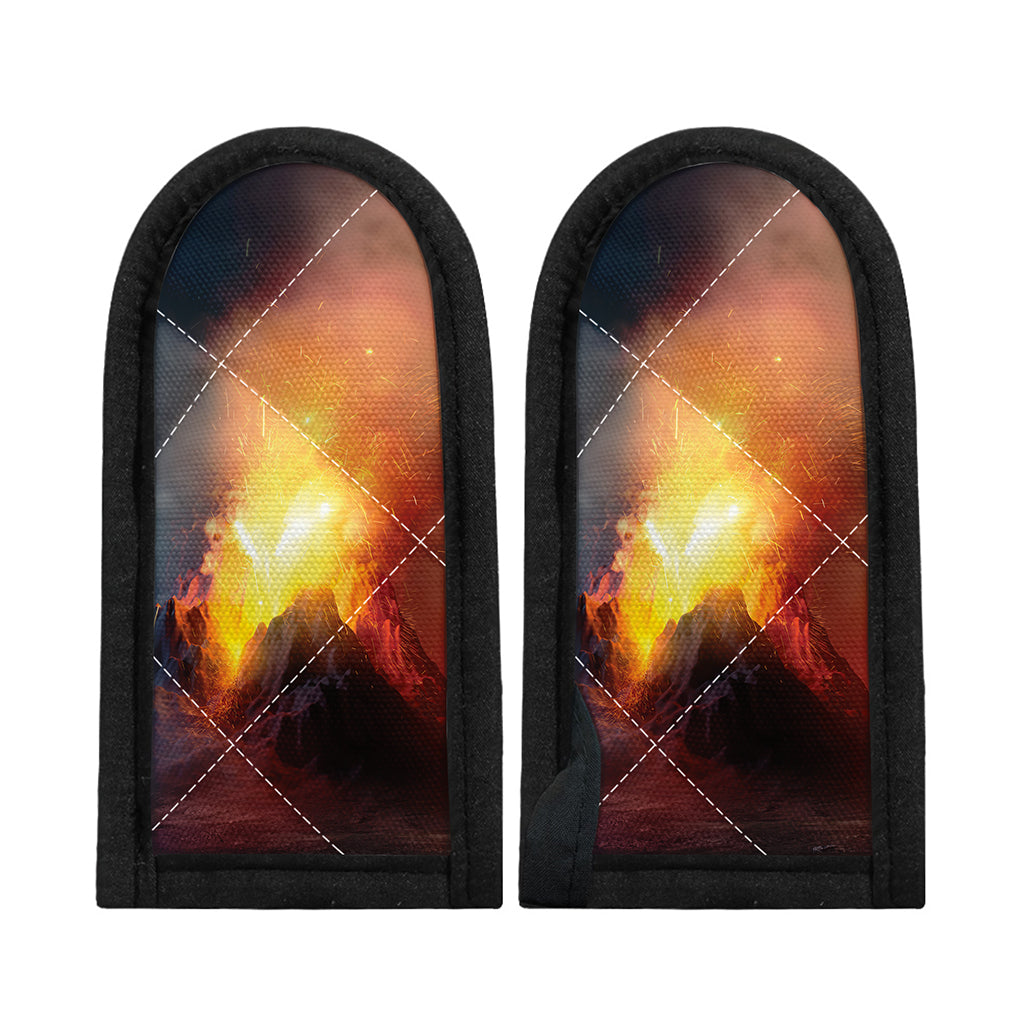Volcano Eruption Print Skillet Handle Cover