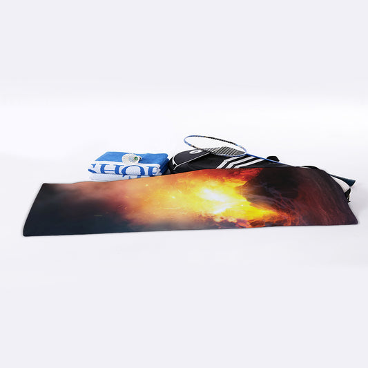 Volcano Eruption Print Sports Towel