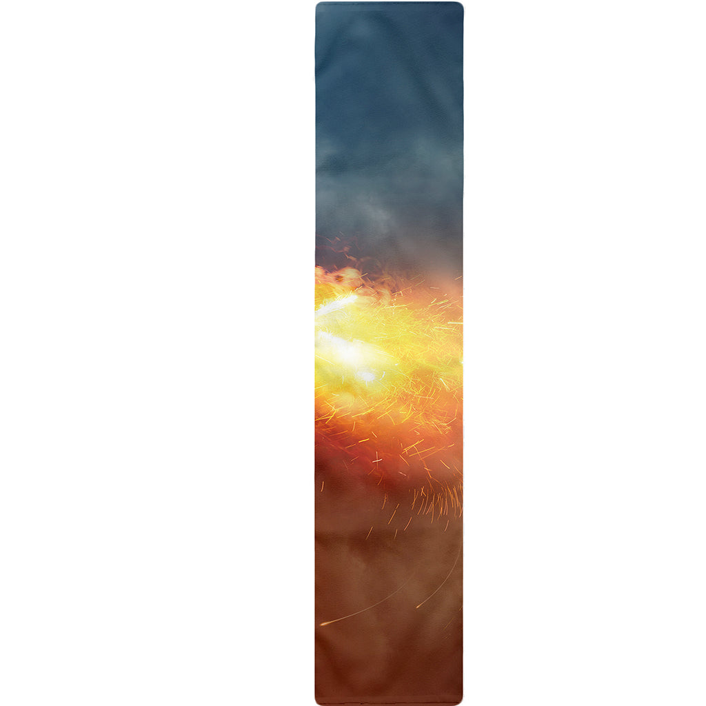 Volcano Eruption Print Table Runner
