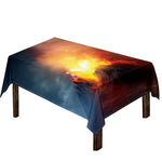 Volcano Eruption Print Tablecloth