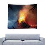 Volcano Eruption Print Tapestry