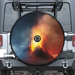 Volcano Eruption Print Tire Cover With Camera Hole