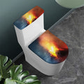 Volcano Eruption Print Toilet Lid And Tank Cover Set