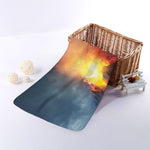 Volcano Eruption Print Towel