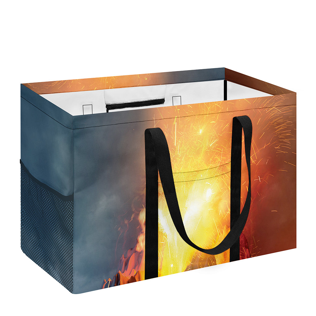 Volcano Eruption Print Utility Tote Bag