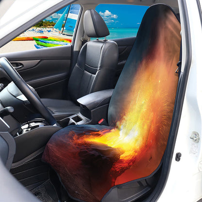 Volcano Eruption Print Waterproof Car Seat Cover