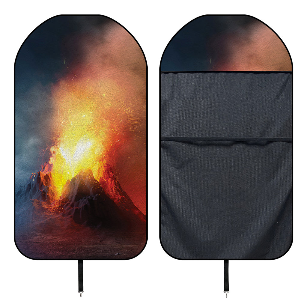 Volcano Eruption Print Waterproof Car Seat Cover