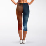 Volcano Eruption Print Women's Capri Leggings