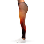 Volcano Eruption Print Women's Leggings