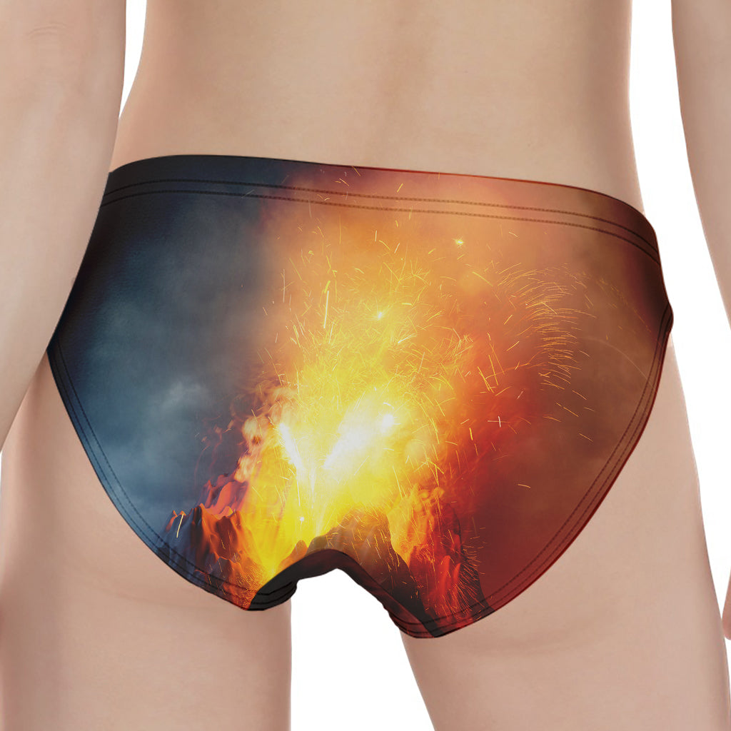 Volcano Eruption Print Women's Panties