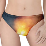 Volcano Eruption Print Women's Thong
