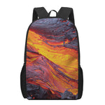 Volcano Lava Print 17 Inch Backpack